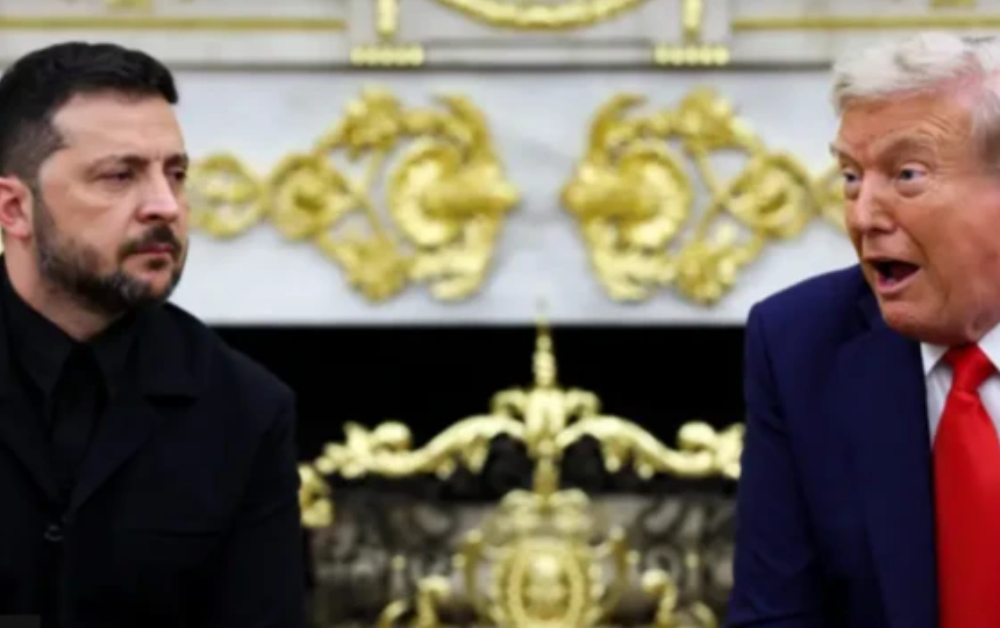 Trump Zelensky pace Putin